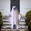 Halloween Ghost Costume Spooky Ghost Cloak Cosplay Role Play Trick-or-Treating Party Prop for Kids Adults Size L