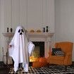 Halloween Ghost Costume Spooky Ghost Cloak Cosplay Role Play Trick-or-Treating Party Prop for Kids Adults Size L