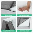 Foldable Foam Mattress Cot Trifold Sofa Bed Extra Thick Sleeping Floor Mat Portable Camping Travel Cushion Bamboo Cover