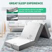 Folding Mattress Single Trifold Memory Foam Sofa Bed Portable Sleeping Floor Mat Camping Travel Cushion Extra Thick Bamboo Cover