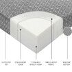 Single Mattress Trifold Foam Sofa Bed Foldable Sleeping Lounge Floor Mat Camping Portable Cushion Extra Thick Removable Cover