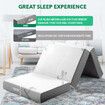 Folding Mattress Foam Trifold Sofa Bed Floor Portable Sleeping Mat Camp Guest Cushion Extra Thick Washable Bamboo Cover