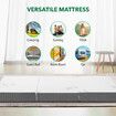 Folding Mattress Foam Trifold Sofa Bed Floor Portable Sleeping Mat Camp Guest Cushion Extra Thick Washable Bamboo Cover