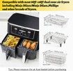 Air Fryer Rack for Ninja Dual Air Fryer, 3pcs Layered Dehydrator Racks Stainless Steel Grilling Rack