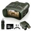 Night Vision Goggles,4K Night Vision Binoculars for Adults,3&quot; Large Screen Binoculars can Save Photo and Video with 32GB Memory Card & Rechargeable Lithium Battery (Green)