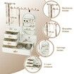 Jewelry Organizer with HD Mirror Bracelets Necklace Earring Organizer with 3 Layer Drawer- Green