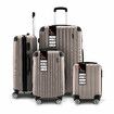 4 Piece Luggage Set Suitcase Carry On Traveller Bags Hard Shell Trolley Checked Bag TSA Lock Lightweight Champagne