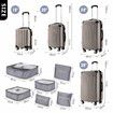 4 Piece Luggage Set Suitcase Carry On Traveller Bags Hard Shell Trolley Checked Bag TSA Lock Lightweight Champagne