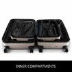 2 Piece Suitcases Luggage Set Carry On Travel Case Cabin Hard Shell Travelling Bags Hand Baggage Lightweight Rolling TSA Lock Champagne