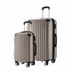 2 Piece Suitcases Luggage Set Carry On Travel Case Cabin Hard Shell Travelling Bags Hand Baggage Lightweight Rolling TSA Lock Champagne