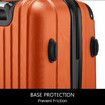 2 Piece Luggage Set Carry On Suitcases Travel Case Cabin Hard Shell Travelling Bags Hand Baggage Lightweight Rolling TSA Lock Orange