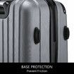 Luggage Travel Suitcase Set 4 Piece Carry On Traveller Checked Bag Hard Shell Lightweight Trolley TSA Lock Grey