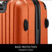 Luggage Suitcase Set 4 Piece Carry On Traveller Checked Bag Hard Shell Lightweight Rolling Trolley TSA Lock Orange