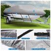 Trailerable Boat Cover 12-14ft Waterproof Marine Grade Fabric Heavy Duty Protector Jumbo V hull Fishing UV Resistant OGL