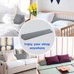 Wedge Pillow Bed Gap Filler Queen Size Foam Headboard Cushion Comfortable Bedrest with Side Pockets Grey