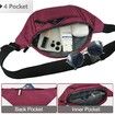 Fanny Pack for Men Women,Crossbody Waist Bag Pack,Belt Bag for Travel Walking Running Hiking Cycling,Easy Carry Any Phone,Wallet (Purple)