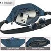 Fanny Pack for Men Women,Crossbody Waist Bag Pack,Belt Bag for Travel Walking Running Hiking Cycling,Easy Carry Any Phone,Wallet (Dark Blue)