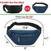 Fanny Pack for Men Women,Crossbody Waist Bag Pack,Belt Bag for Travel Walking Running Hiking Cycling,Easy Carry Any Phone,Wallet (Dark Blue)