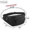 Fanny Pack for Men Women,Crossbody Waist Bag Pack,Belt Bag for Travel Walking Running Hiking Cycling,Easy Carry Any Phone,Wallet (Black)