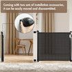 Retractable Baby Gate Pet Safety Fence Dog Safe Guard Enclosure Stair Security Barrier Mesh Indoor Outdoor 179cm Black