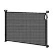 Retractable Baby Gate Pet Safety Fence Dog Safe Guard Enclosure Stair Security Barrier Mesh Indoor Outdoor 179cm Black