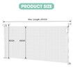 Retractable Baby Gate Safety Pet Dog Fence Enclosure Safe Guard Barrier Stair Security Mesh Puppy Cat Fencing 254cm White