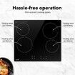 Ceramic Cooktop 60cm Electric Cooker Stove Glass Top Hob Burner 4 Zones Touch Control Kitchen Home Built In Child Lock Maxkon