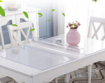 60*60cm Clear PVC Desk Cover Protector 1.5mm Thick Custom Plastic Table Cover Tablecloth Pad Mat Waterproof Table Top for End Table Night Stand Dresser