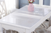 60*60cm Clear PVC Desk Cover Protector 1.5mm Thick Custom Plastic Table Cover Tablecloth Pad Mat Waterproof Table Top for End Table Night Stand Dresser