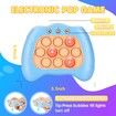 Electronic Handheld Puzzle Pop Light Up Game for Kids Sensory Fidget Quick Push Games Toy for Boys and Girls6-12 Birthday Gift Light Blue