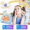 Electronic Handheld Puzzle Pop Light Up Game for Kids Sensory Fidget Quick Push Games Toy for Boys and Girls6-12 Birthday Gift Light Blue