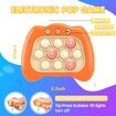 Electronic Handheld Puzzle Pop Light Up Game for Kids Sensory Fidget Quick Push Games Toy for Boys and Girls6-12 Birthday Gift Orange