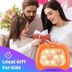 Electronic Handheld Puzzle Pop Light Up Game for Kids Sensory Fidget Quick Push Games Toy for Boys and Girls6-12 Birthday Gift Orange