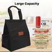 Lunch Bags, Insulated Reusable Lunch Tote with Internal Pocket, Lunch Tote bag for Work (Gray)