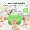 Puppy Feeder 4 Teats Puppy Milk Feeder Silicone Puppy Nursing Station, 240ml Puppy Nursing Bottles for Kittens Rabbits-Green