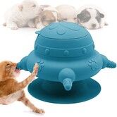 Puppy Feeder 4 Teats Puppy Milk Feeder Silicone Puppy Nursing Station, 240ml Puppy Nursing Bottles for Kittens Rabbits-Blue