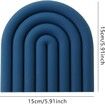 2 Pack Aesthetic Silicone Trivets for Hot Pot Holders Modern Heat Resistant Mats for Countertop Hot Pads Spoon Rest(Dark Blue)