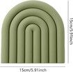 2 Pack Aesthetic Silicone Trivets for Hot Pot Holders Modern Heat Resistant Mats for Countertop Hot Pads Spoon Rest(Muted Green)