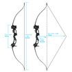 Recurve Bow Arrow Set 20lbs Archery Takedown Hunting Sports Equipment 48Inch Target Shooting RH Right Handed Youth Outdoor Black