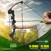 Compound Bow Arrow Archery Set 15-20lbs Sports Hunting Target Shooting RH Adjustable Speed for Youth Beginner Practice Black