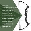 Compound Bow Arrow Archery Set 15-20lbs Sports Hunting Target Shooting RH Adjustable Speed for Youth Beginner Practice Black