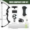 Compound Bow Arrow Archery Set 15-20lbs Sports Hunting Target Shooting RH Adjustable Speed for Youth Beginner Practice Black