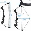 Compound Bow Arrow Archery Set 15-20lbs Sports Hunting Target Shooting RH Adjustable Speed for Youth Beginner Practice Black