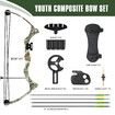 Compound Bow Arrow Set 15-20lbs Archery Sports Hunting Target Shooting RH Adjustable Speed for Youth Beginner Practice Camo