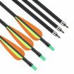 10x Fiberglass Arrows 76.2cm Shaft Archery Practice Target Shooting 18-55lbs Compound Recurve Bow Youth Beginners Dia. 8mm