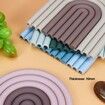 4 Pack Silicone Trivet Mat Hot Pads Colorlorful Rainbow Silicone Trivet Heat Resistant Hot Pot Holder for Kitchen