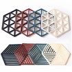 8 Pcs Silicone Trivet Mats and Hot Pads Hexagon Heat Multifunction Kitchen Tool for Bowl Mats, Dish Mats Placemats