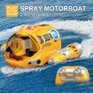 RC Spray Gasboat, Light Up RC Boat Water Toy, Fast RC Boats for Adults and Kids, 2.4GHZ Remote Control, Upgrade Swimming Pool Toy for Boys and Girls