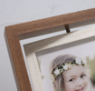 Picture Frame Rustic Rotating Floating Photo Frames Double-Sided Display Rustic Picture Frame For Desktop or Desktop Display