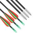 10x Fiberglass Arrows 76.2cm Archery Target Shooting Practice 18-42lb Compound Recurve Bow Youth Beginners Dia. 6mm